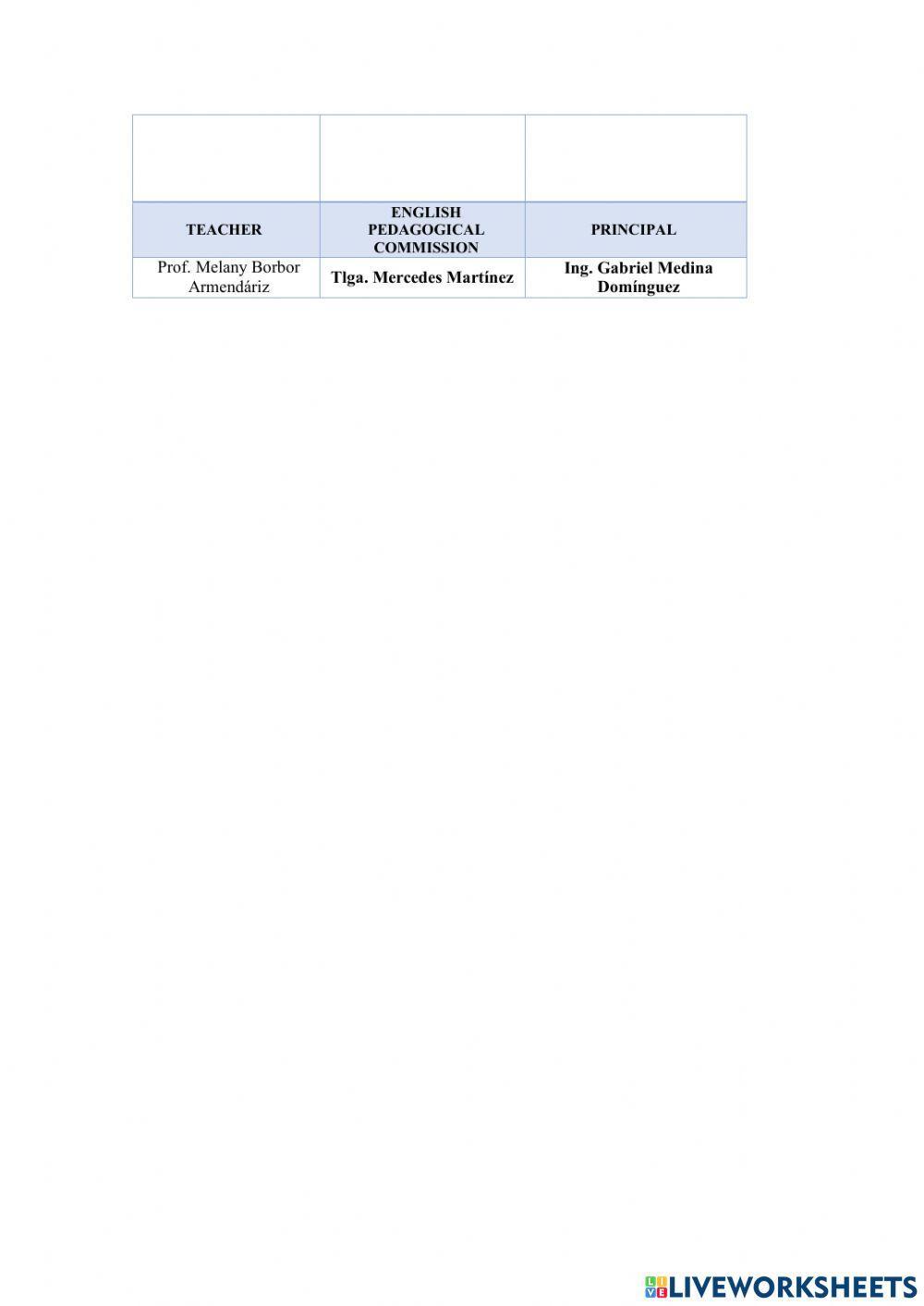 Evaluación Segundo Parcial
