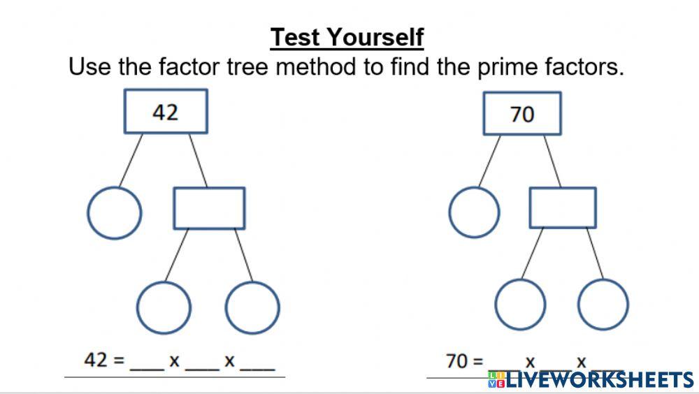 Factor tree