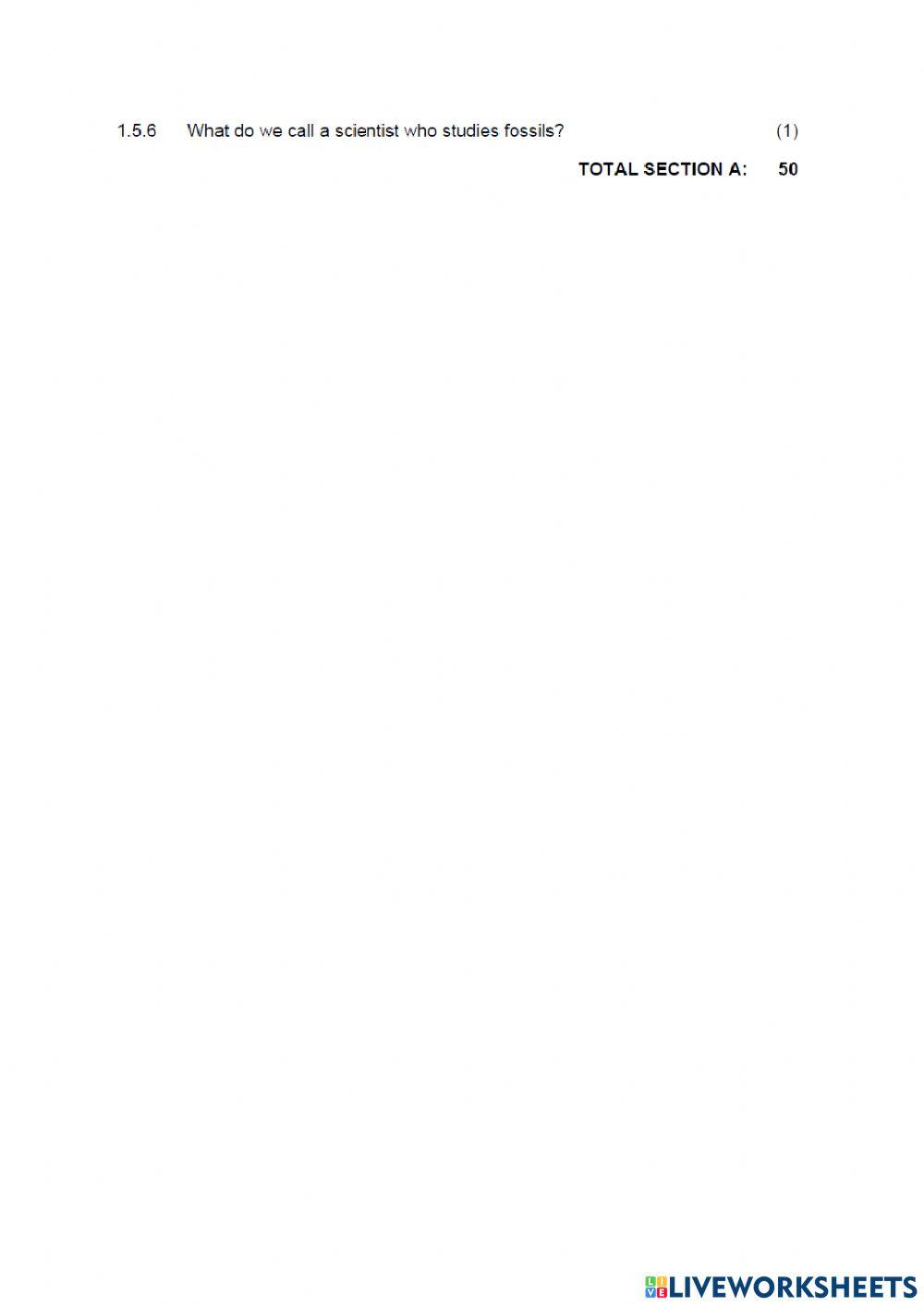 Life science paper 2 part 1