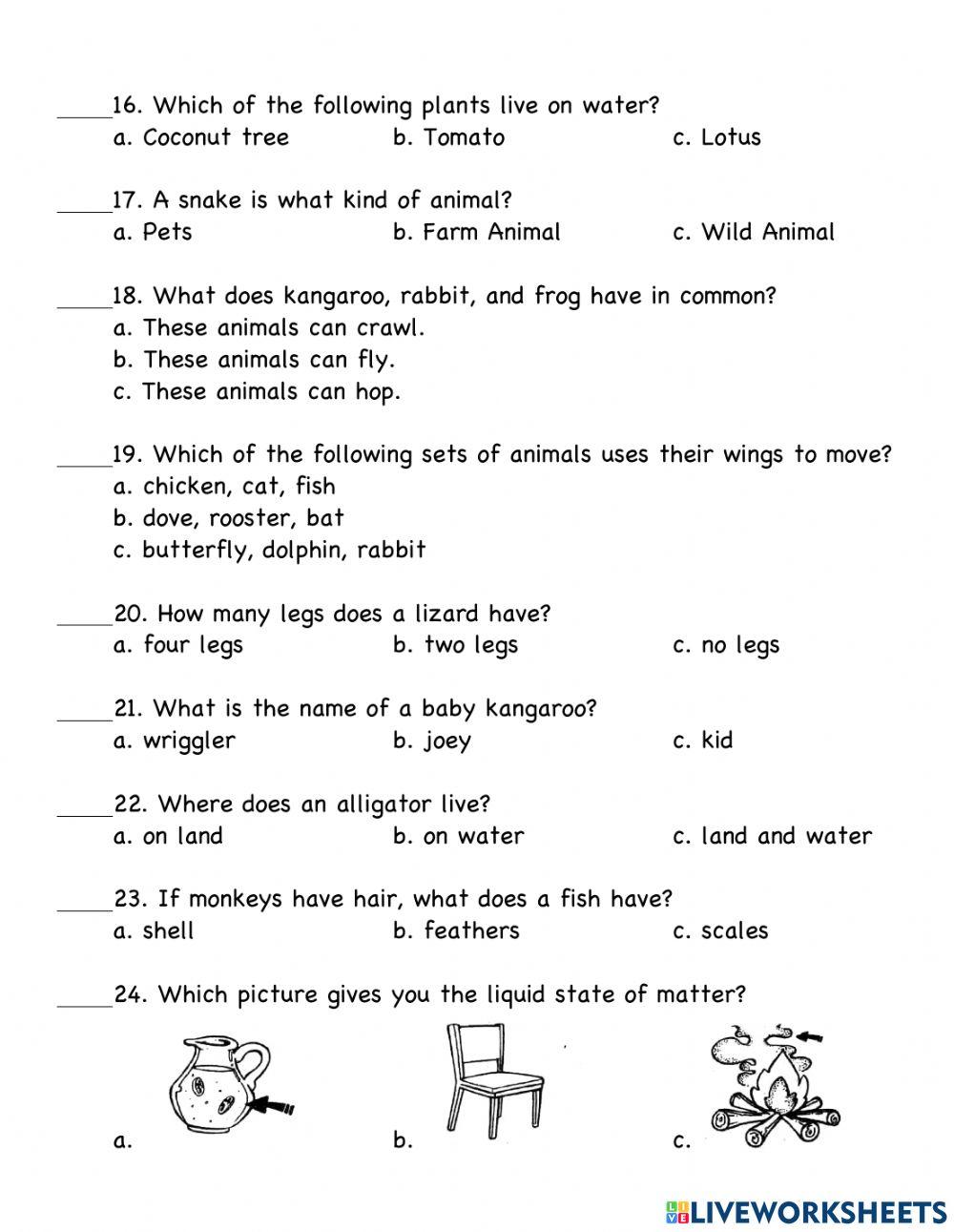 Assessment Test - Science 1 Assessment Test - Science 1