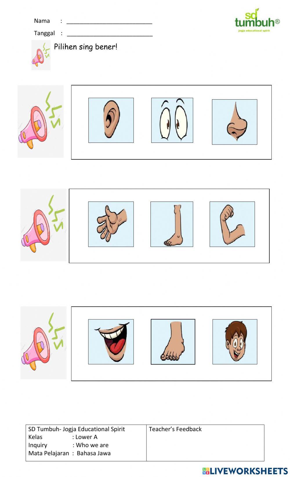 Bahasa Jawa-Evaluasi Perangane awak-Isian singkat