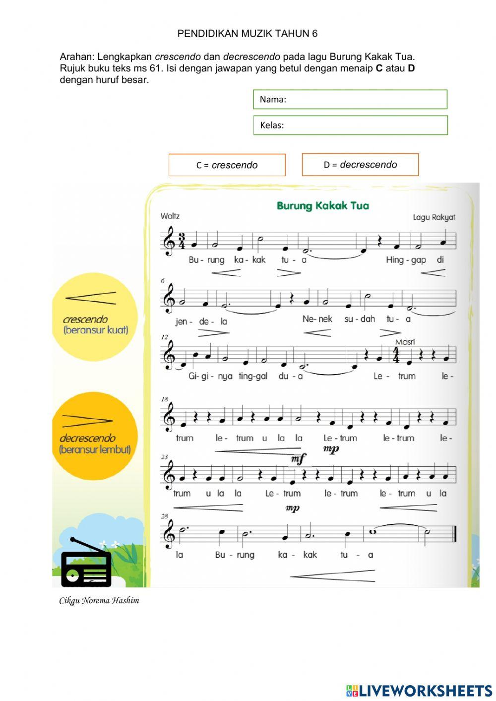 Pendidikan muzik tahun 6