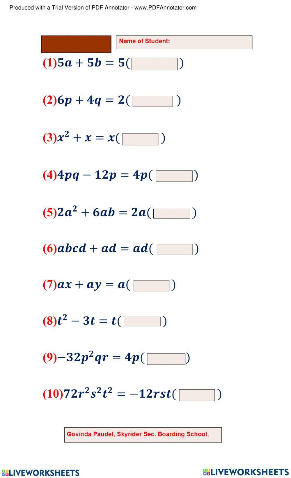 Factorize