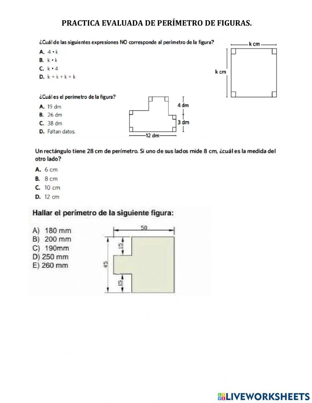 Taller evaluado perimetro figuras