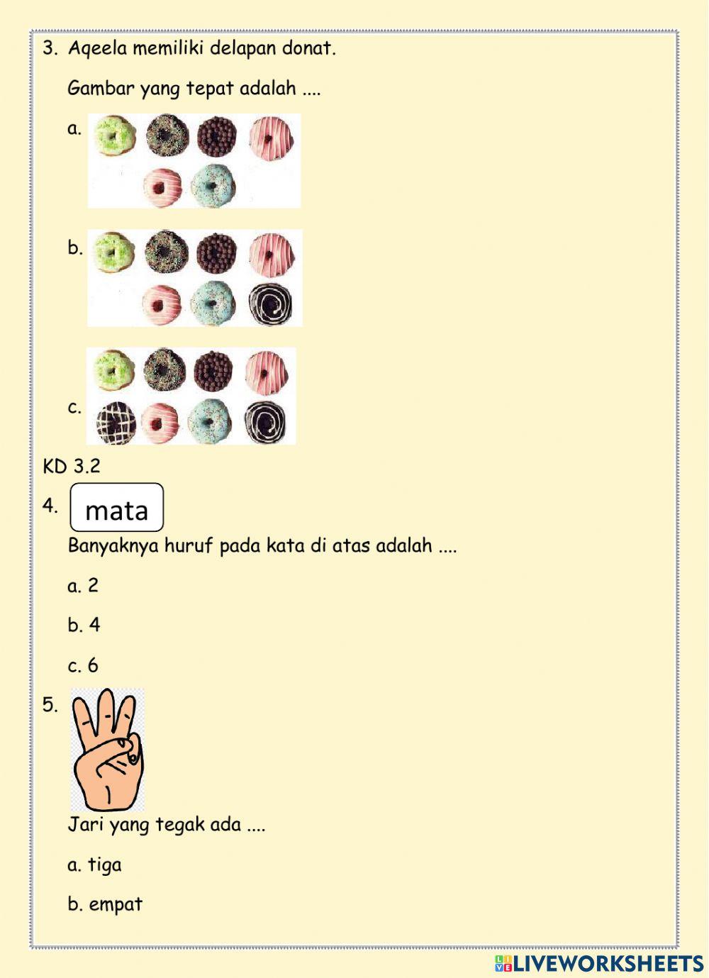 Penilaian Harian 1 Matematika