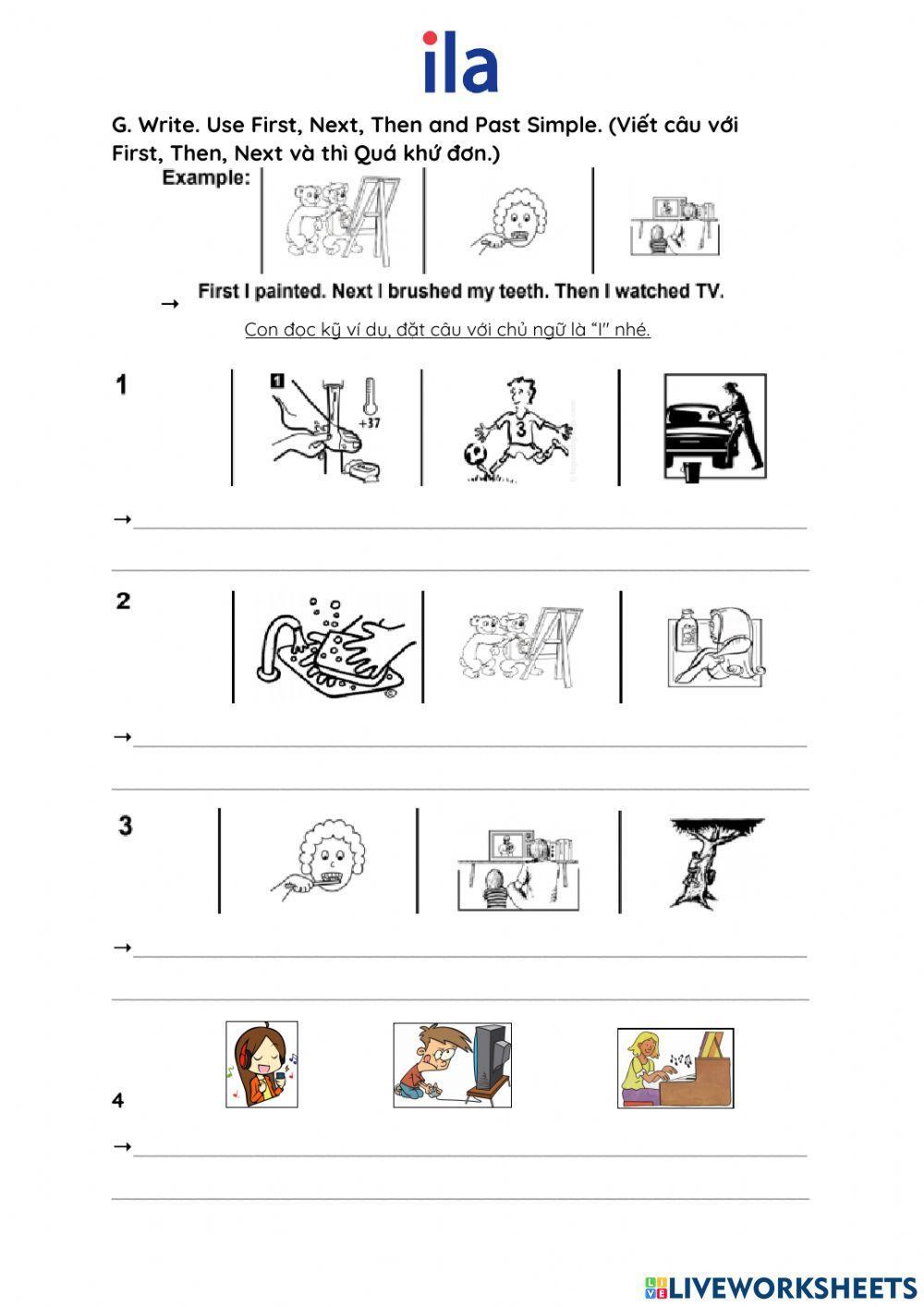 Past Simple First Next Then