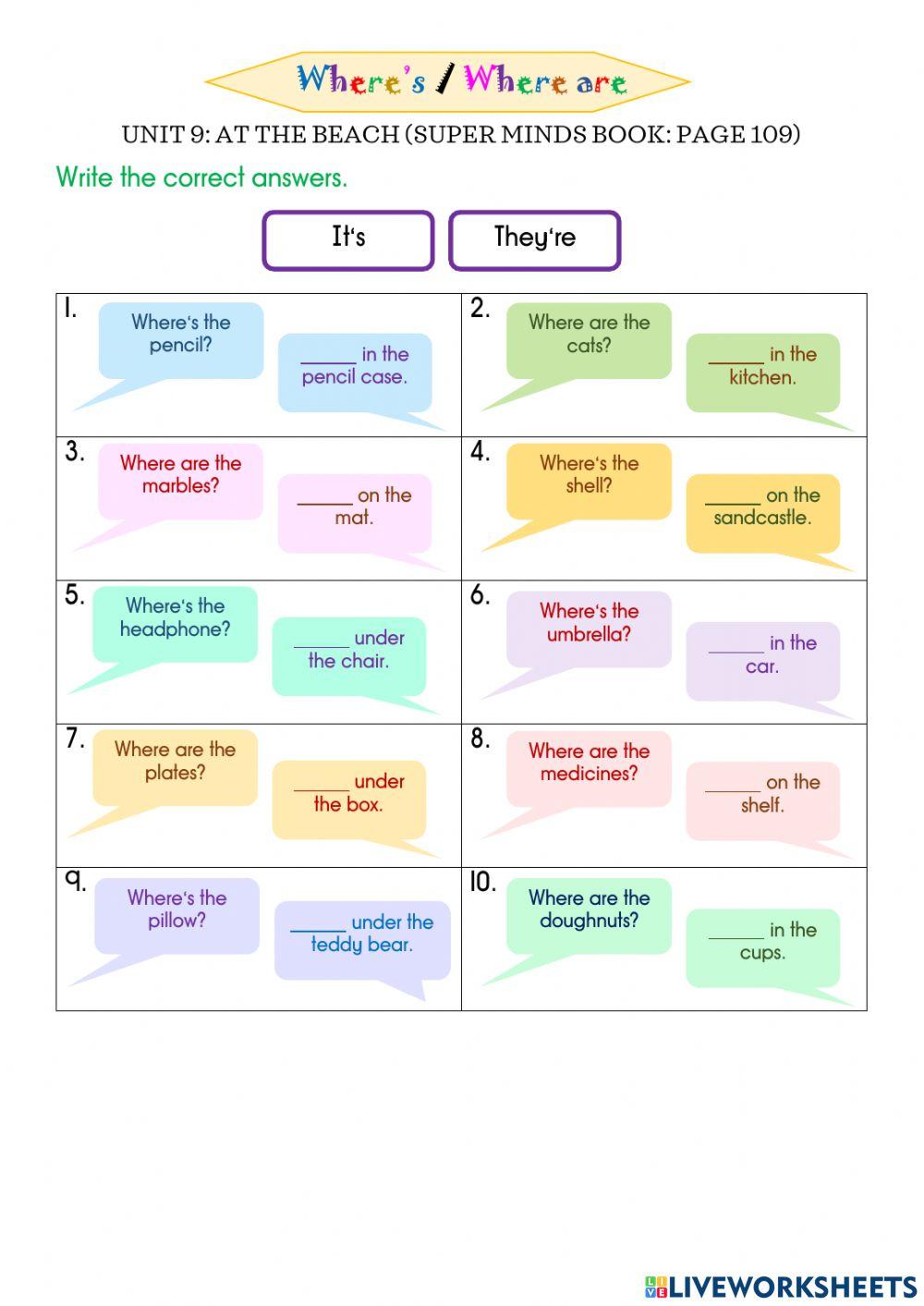 Super minds book page 109