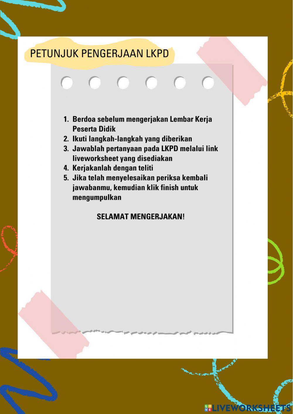 Lkpd Kelas 4 tema 2 subtema 1 pb 5