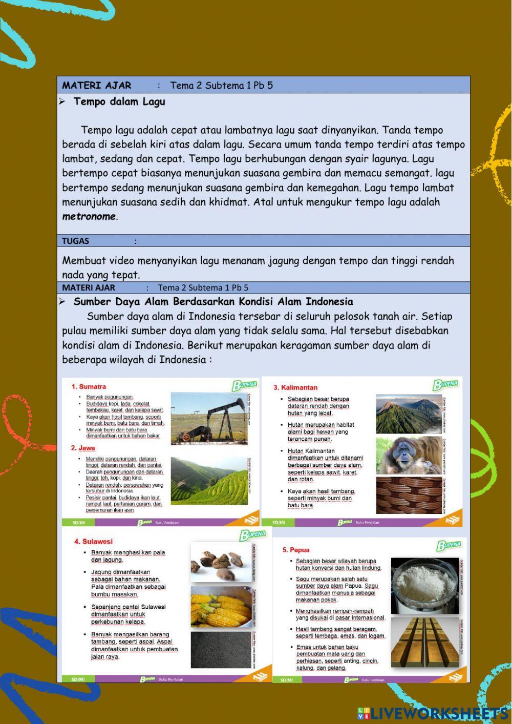 Lkpd Kelas 4 tema 2 subtema 1 pb 5