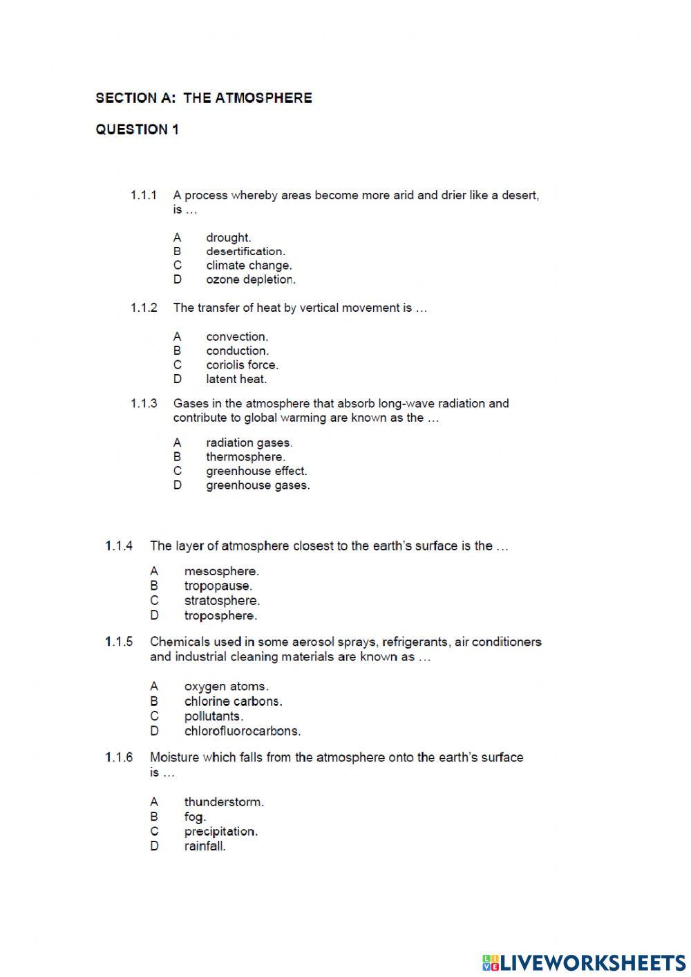 Geography paper 1 part 1