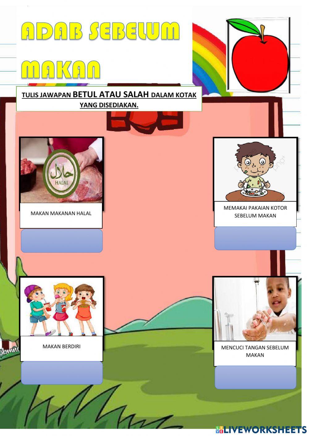 ADAB SEBELUM MAKAN PRASEKOLAH
