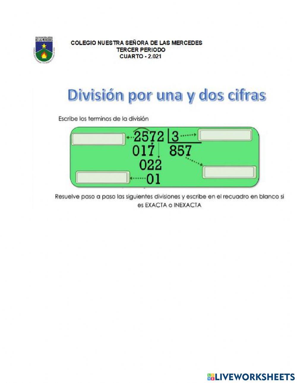 División por dos cifras