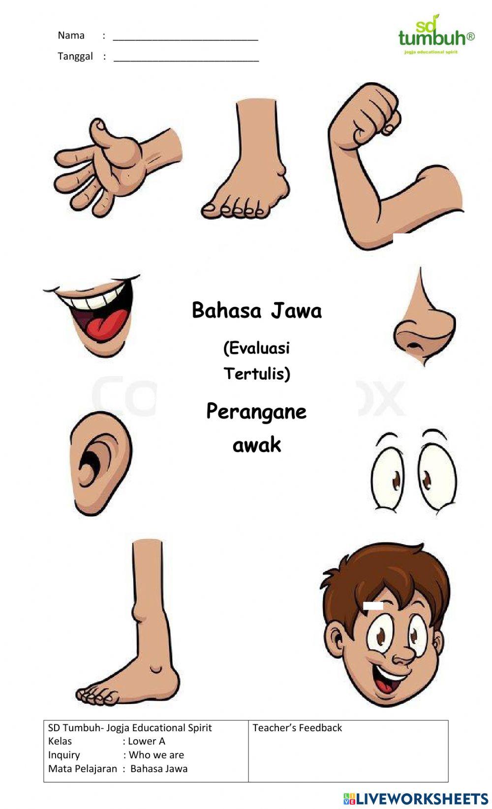 Bahasa Jawa-Evaluasi Perangane awak-memasangkan