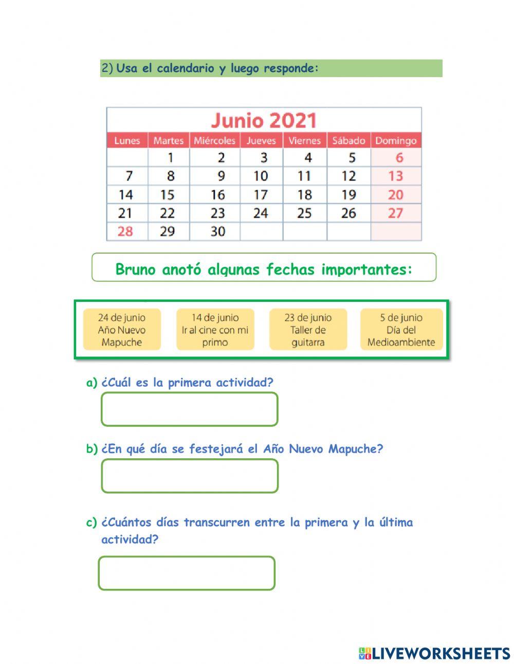 El calendario