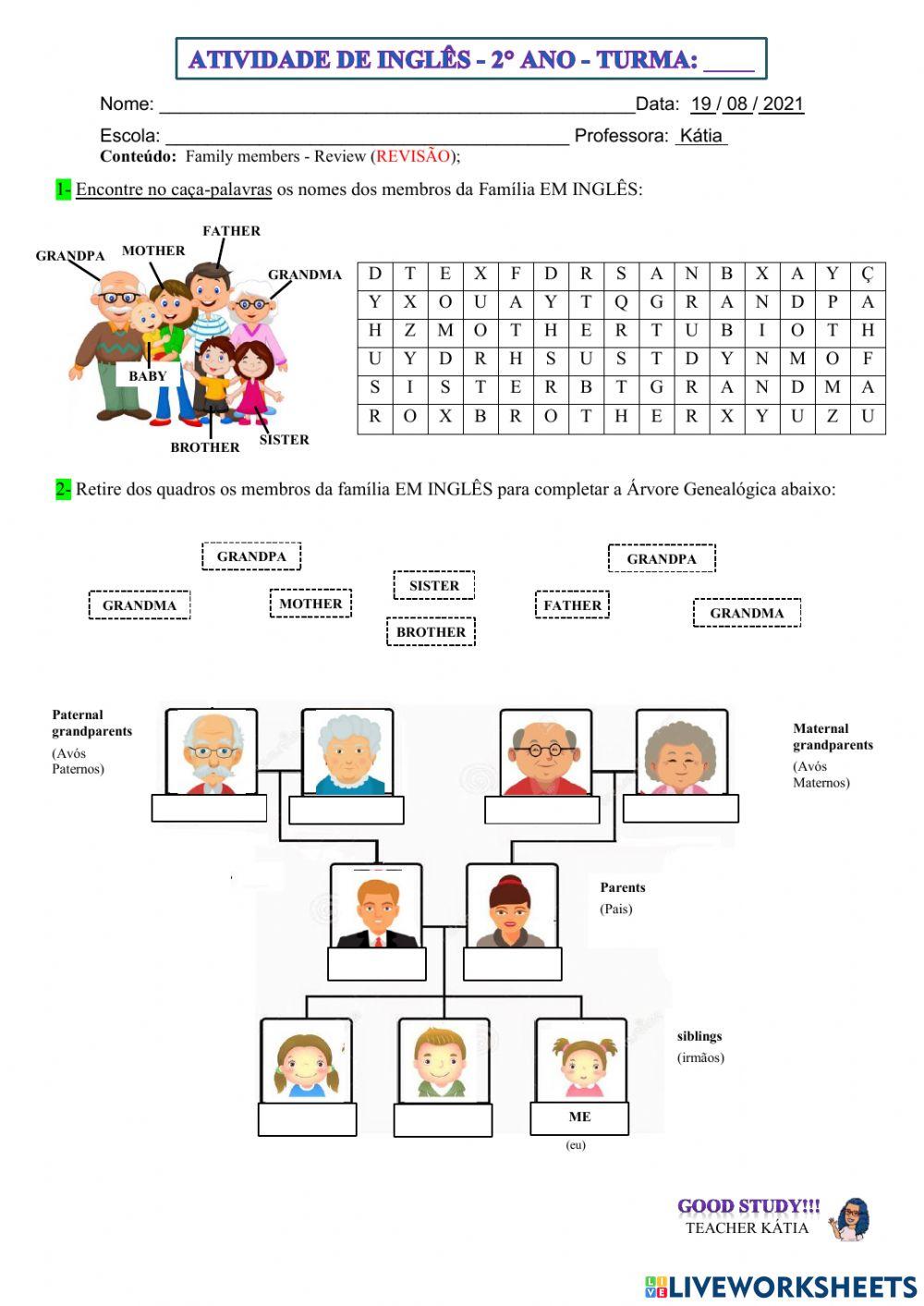 2° ano - INGLÊS - family members - 19-08-21