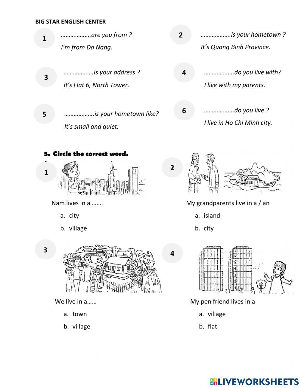 Worksheet 1-Grade 5