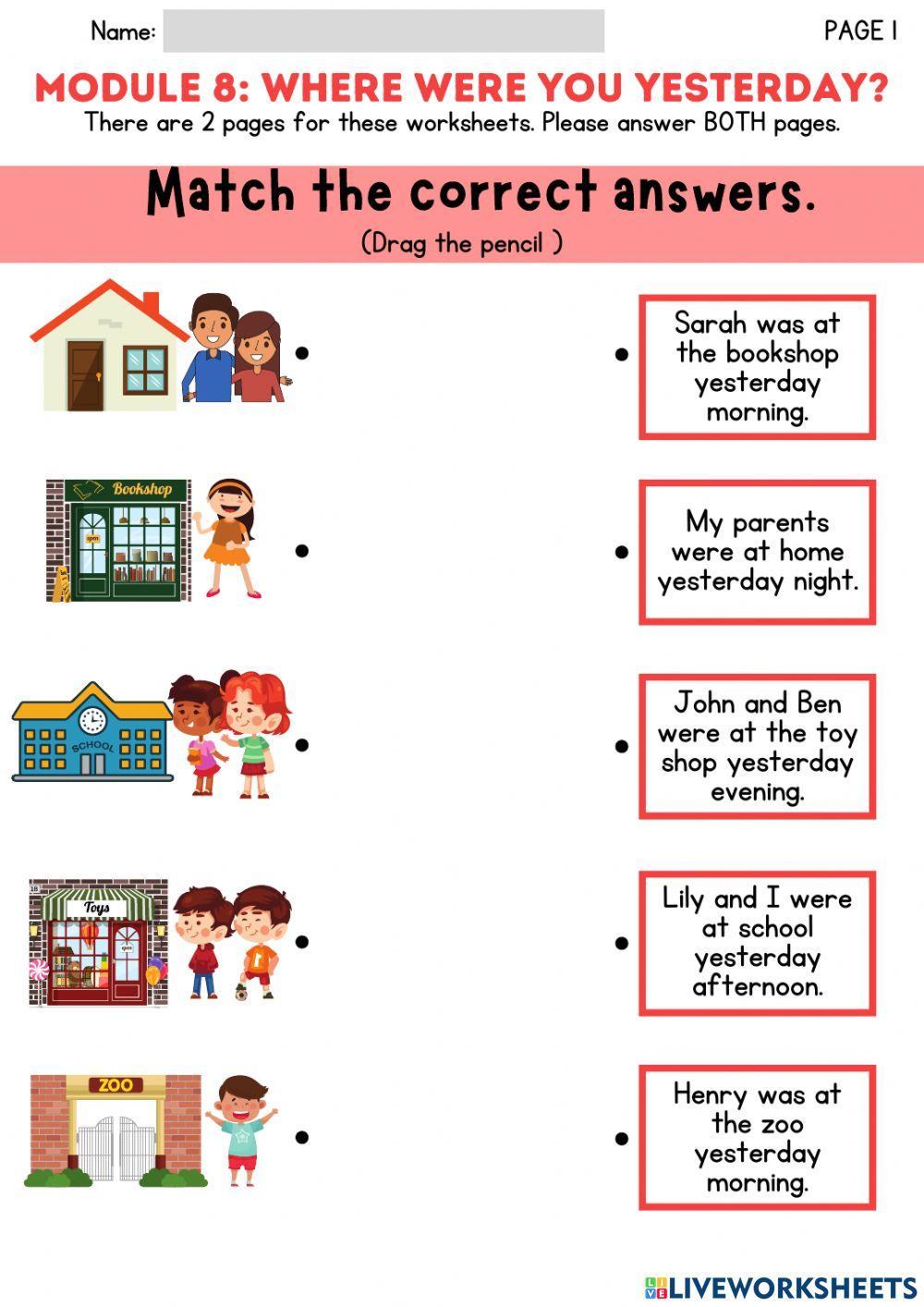 Where Were You Yesterday Exercise1 LiveWorksheets where-were-you-yesterday-worksheet-pdf