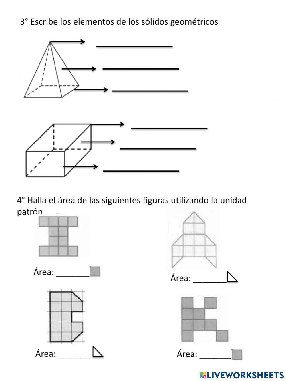 Longitud, sólidos y área
