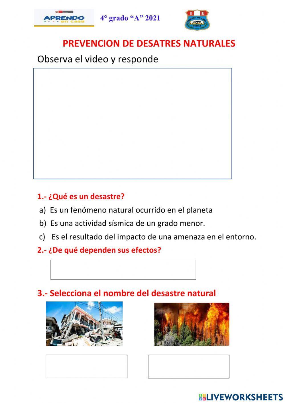 Prevencion de desastres naturales