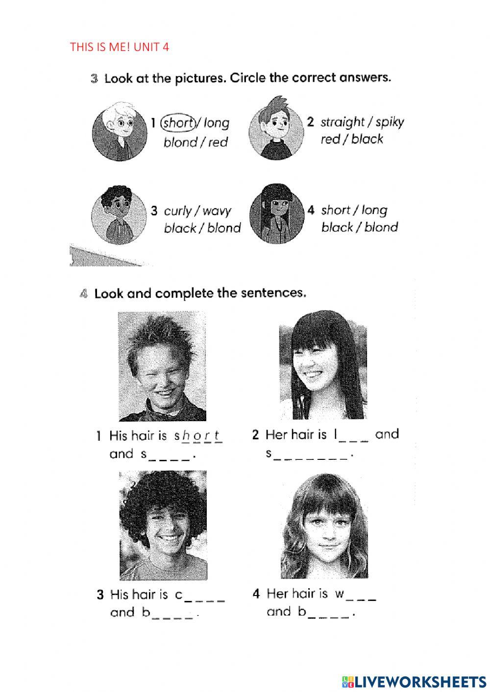 Parts of the face Vocabulary