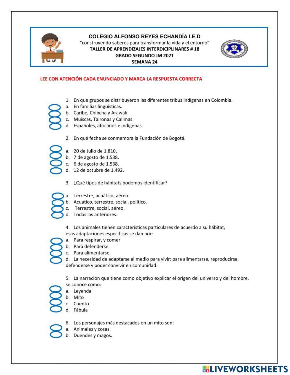 Evaluación de aprendizajes 18