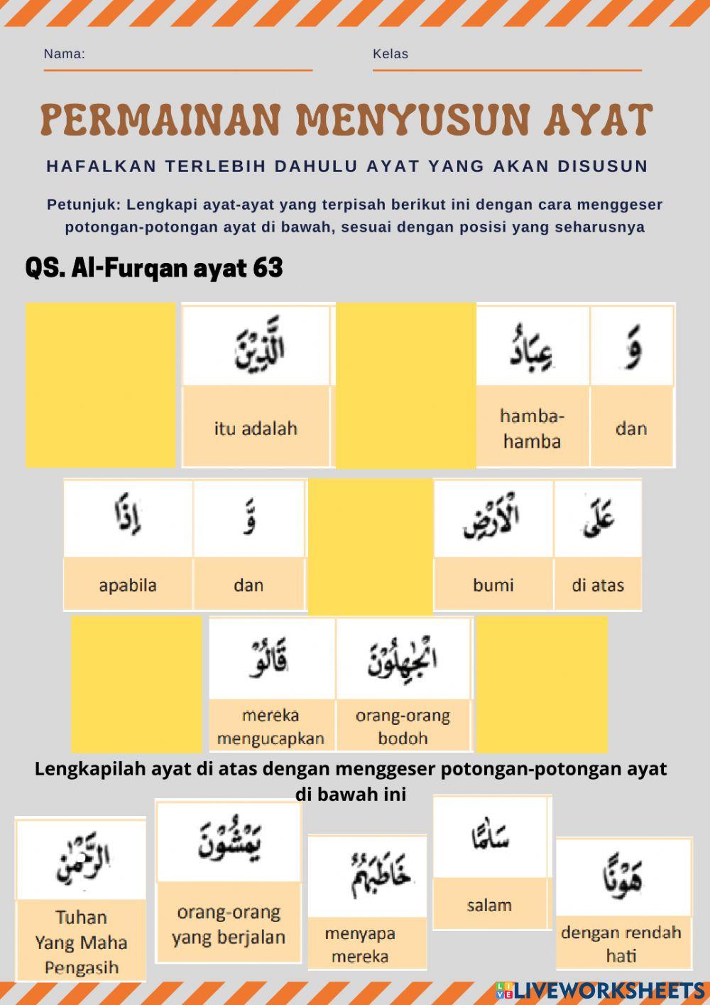 MENYUSUN AYAT RENDAH HATI 8