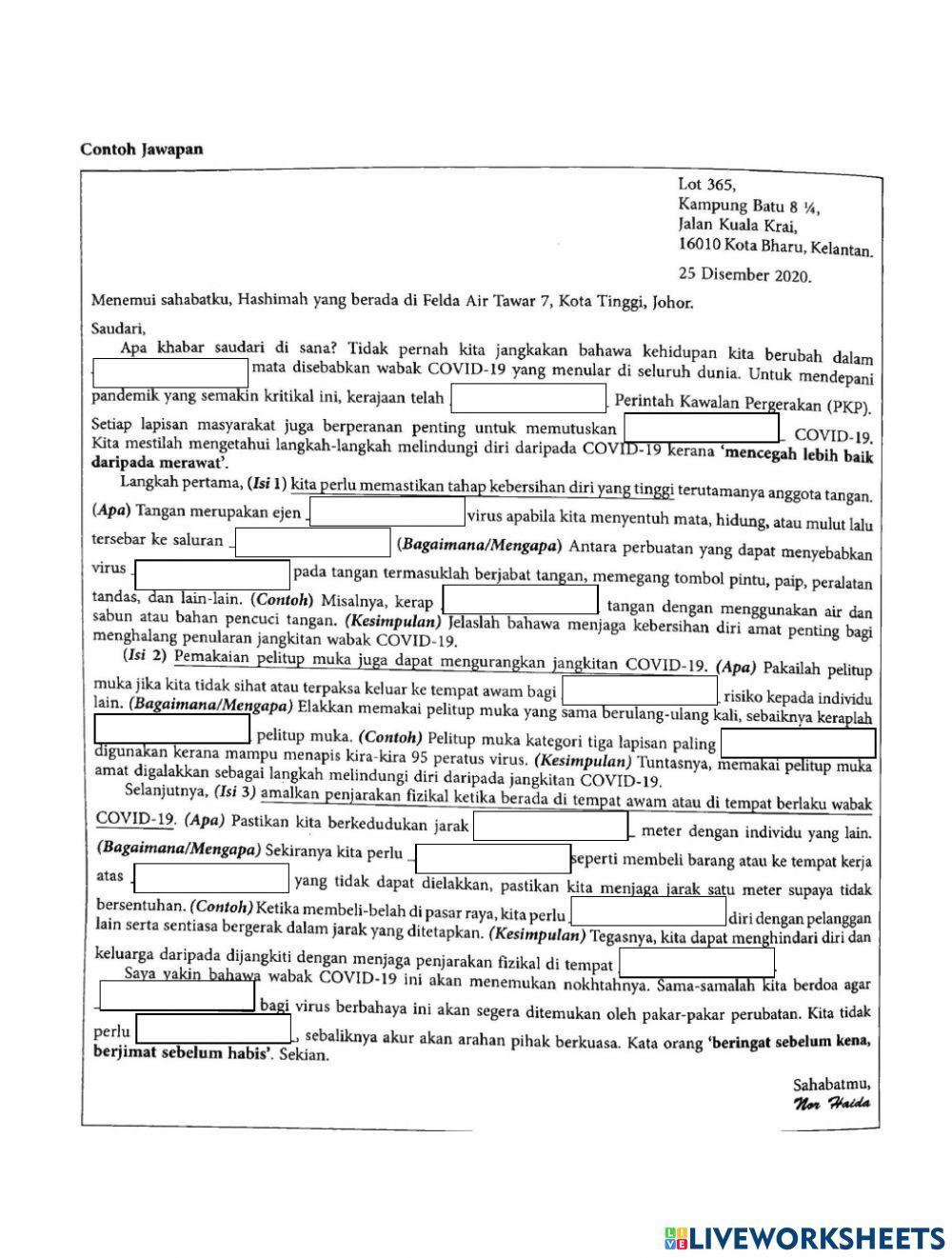 Karangan Respons Terhad SPM