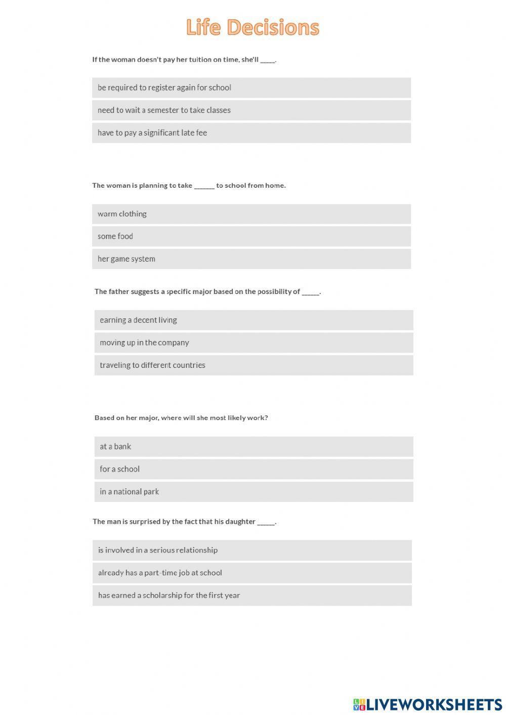 Listening Comprehension