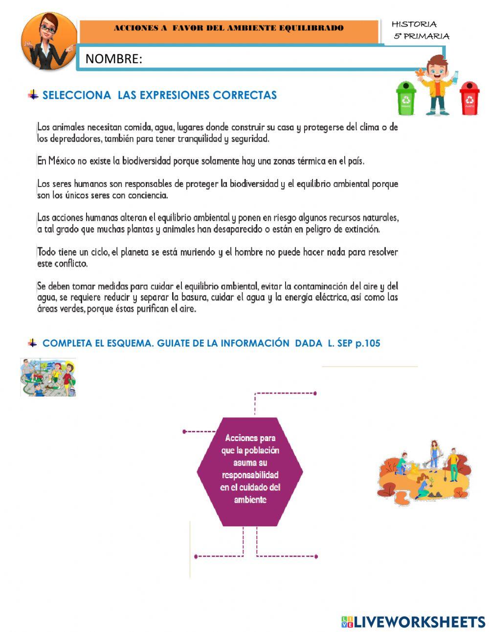 Acciones a favor de un ambiente equilibrado