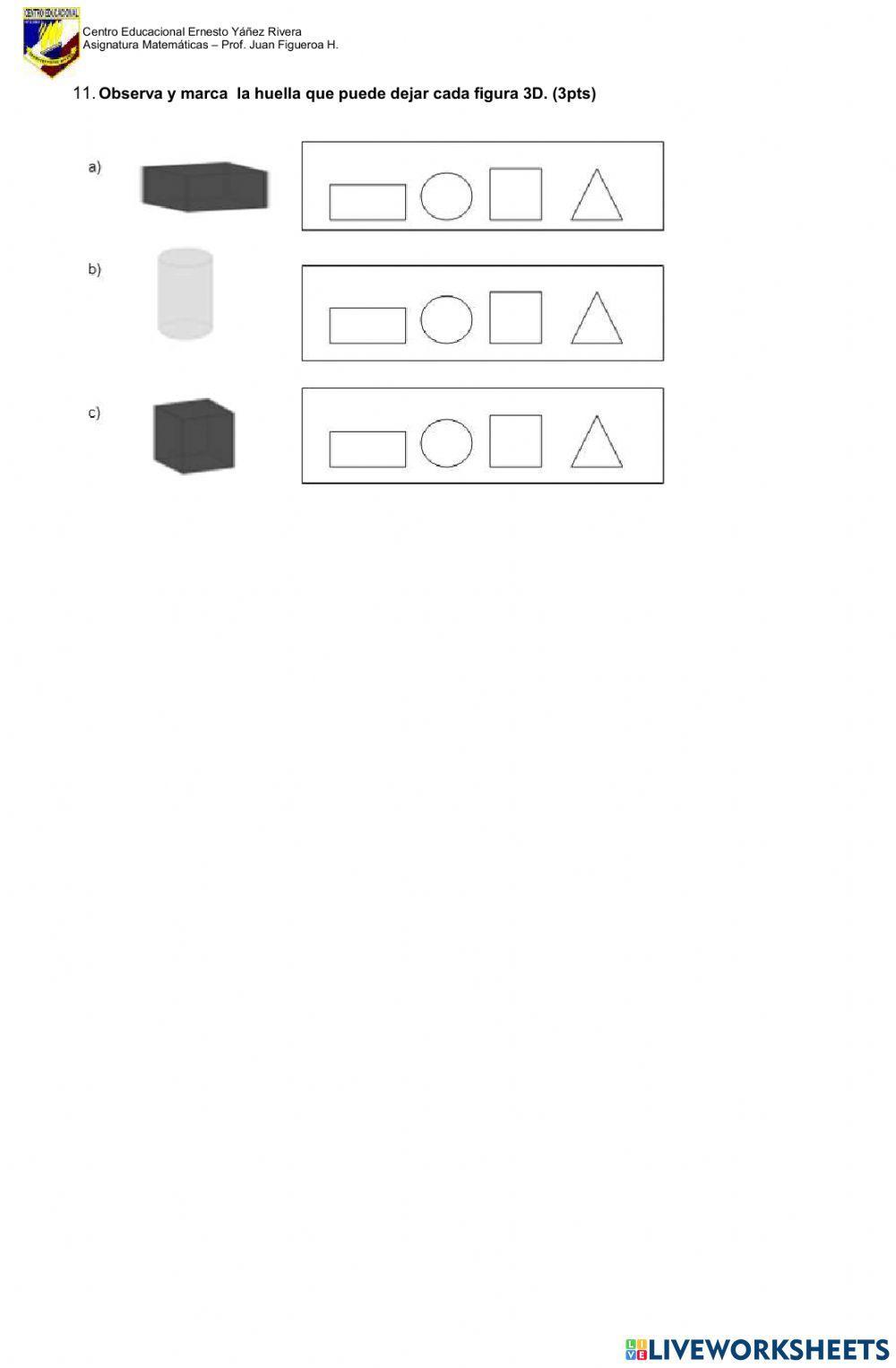 Evaluación Figuras 2D y 3D