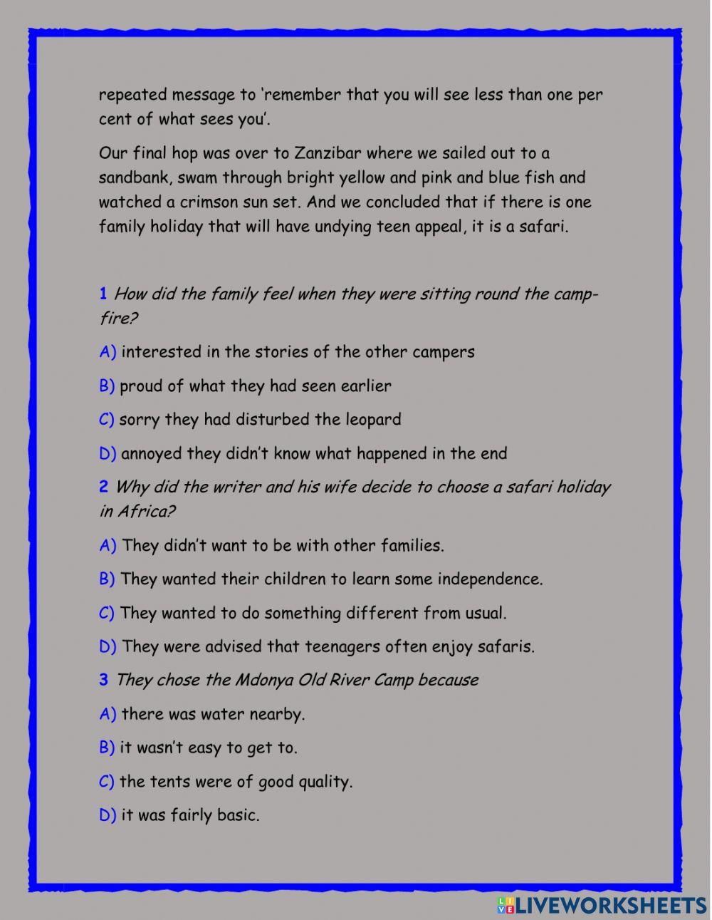 Reading and use of english