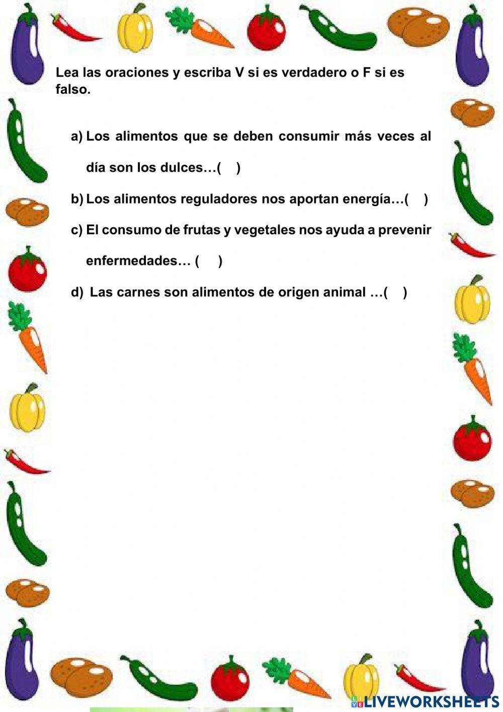 Clasificación de los alimentos