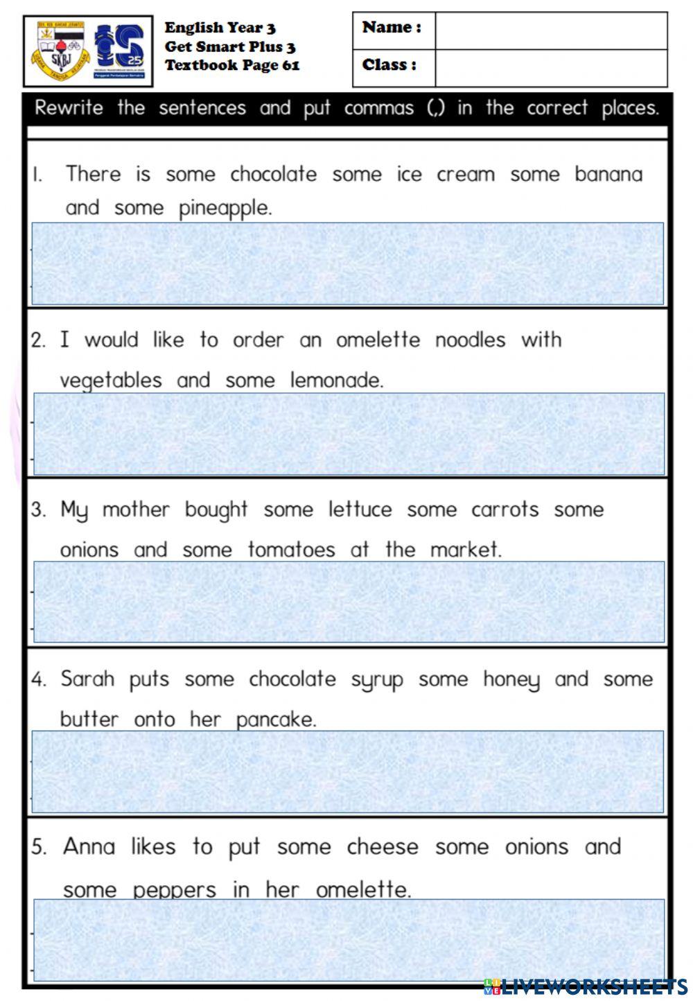 Live worksheet get smart plus 3 page 61 worksheet page 17