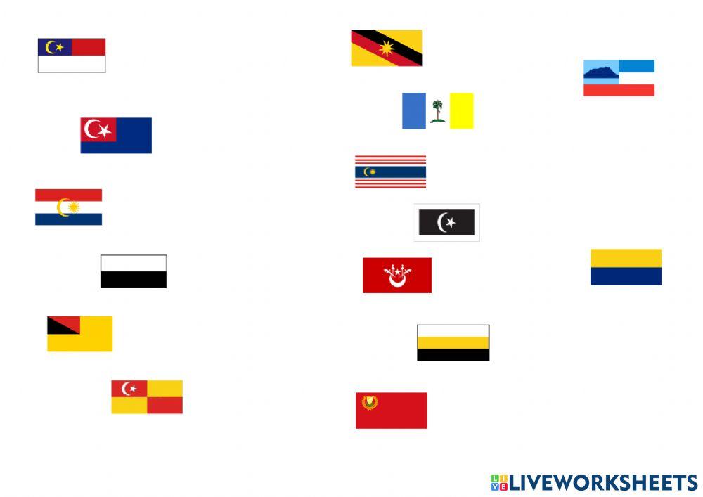 Malaysia Map & States Flag