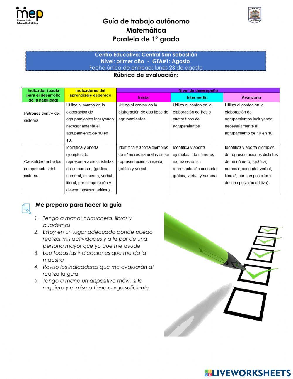 GTA -1 Agosto Matemática