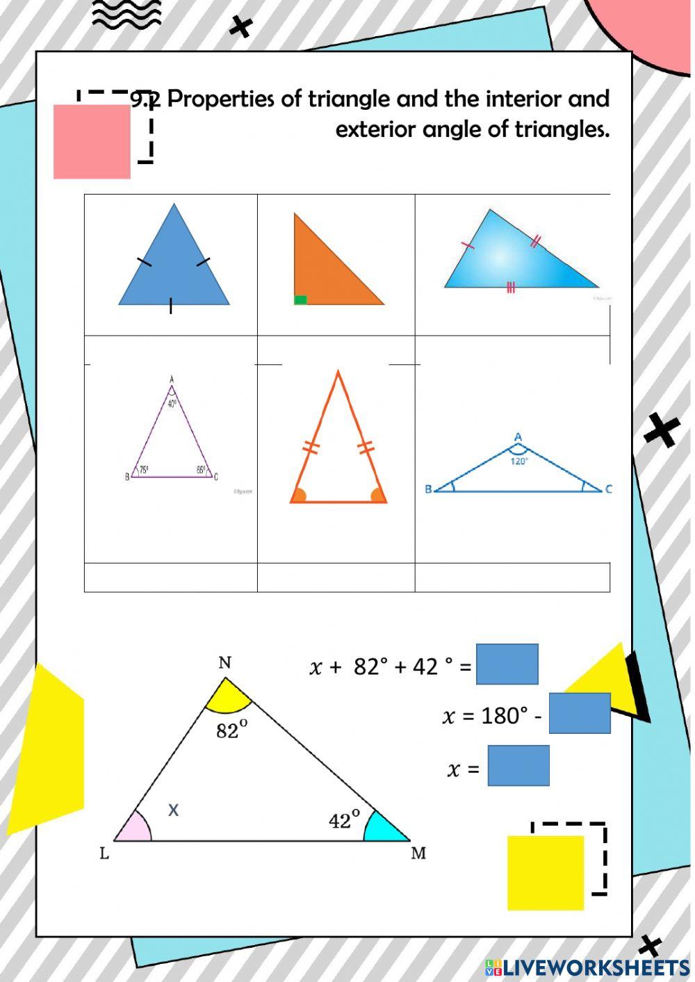 9.2 properties of triangles