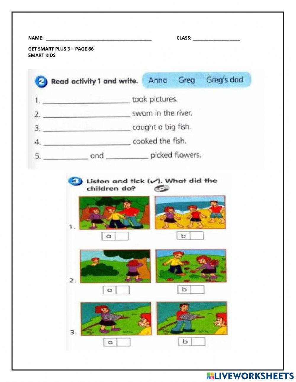 Get Smart 3 Module 8: Activity 3 page 86-87
