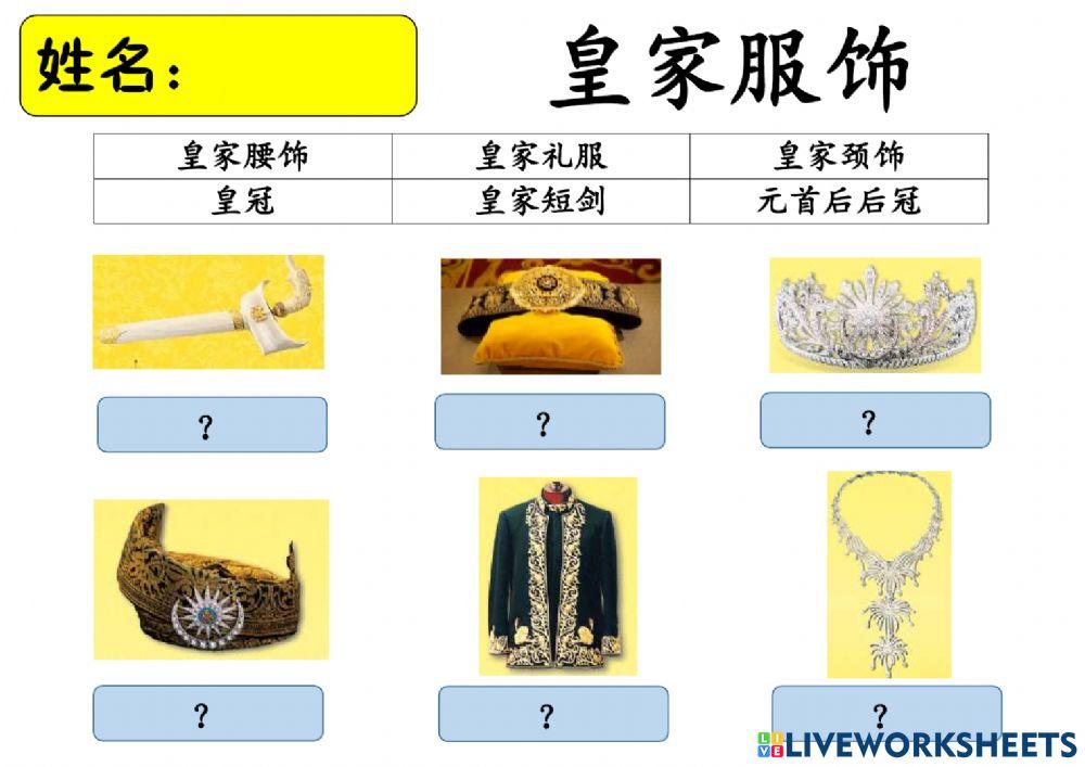 五年级历史单元七《国家元首的御用器物》