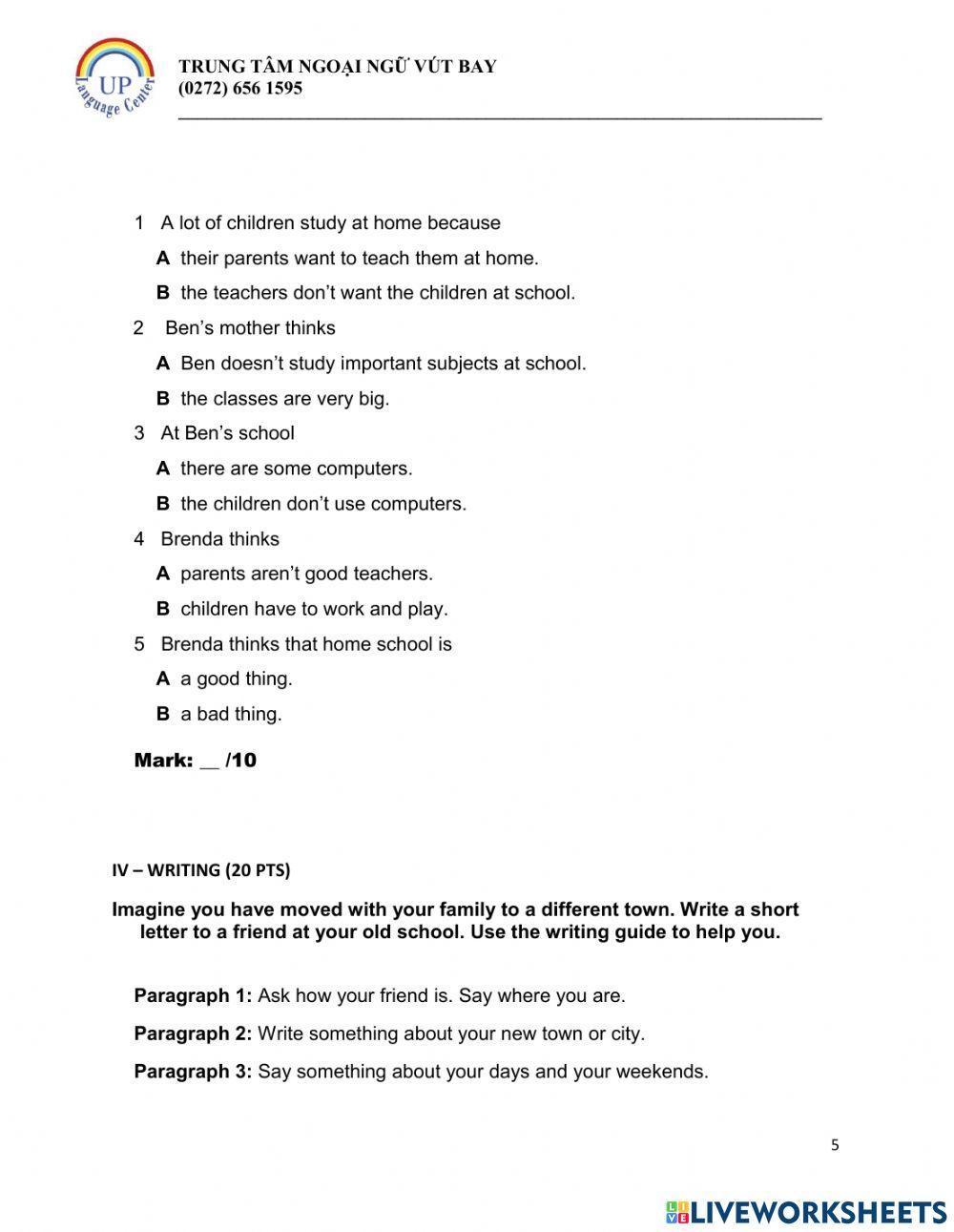 Solution elementary unit 1-3