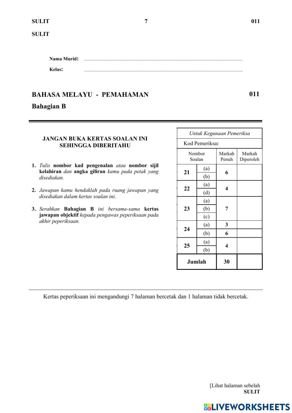 Pemahaman bahagian b (set1)
