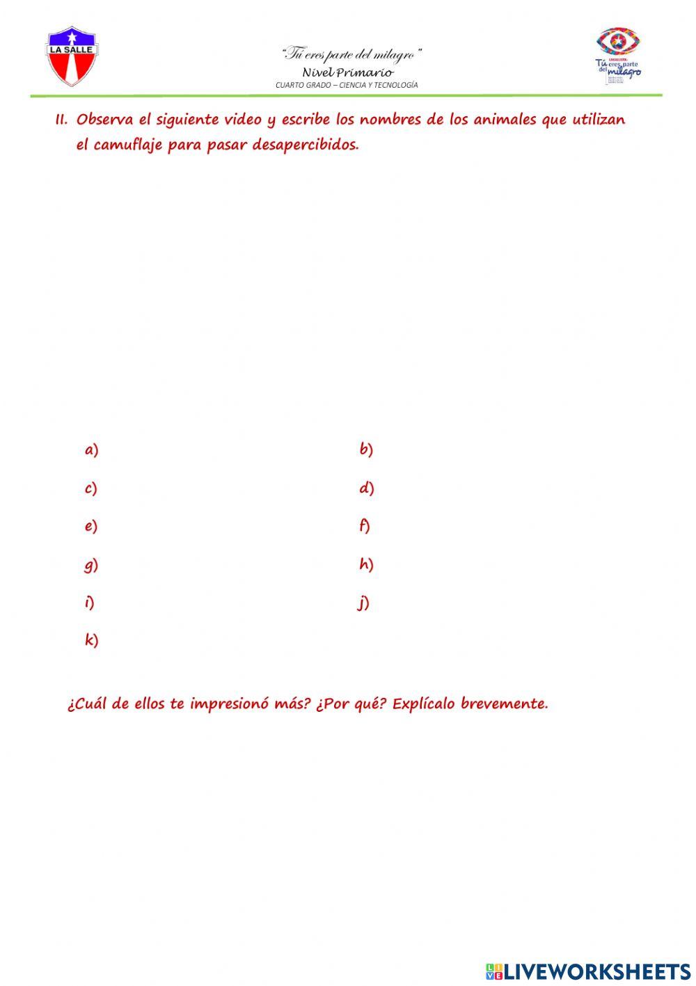 Adaptaciones y mecanismos de defensa de los seres vivos