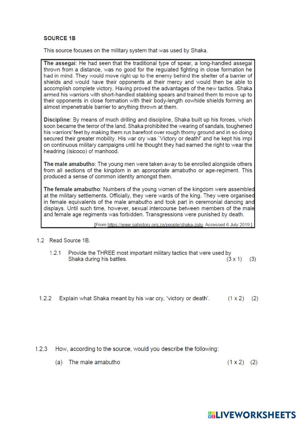 Exam History paper 1 part 1