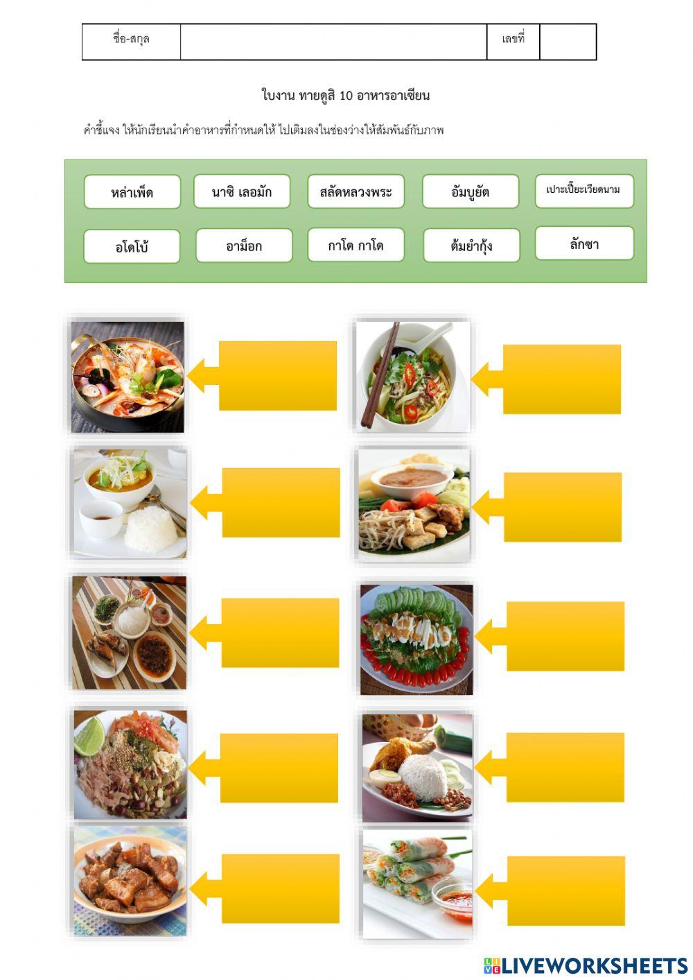 ทายดูสิ 10 อาหารอาเซียน