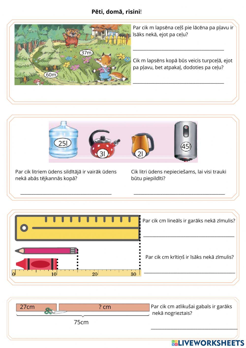 Pēti, domā, risini