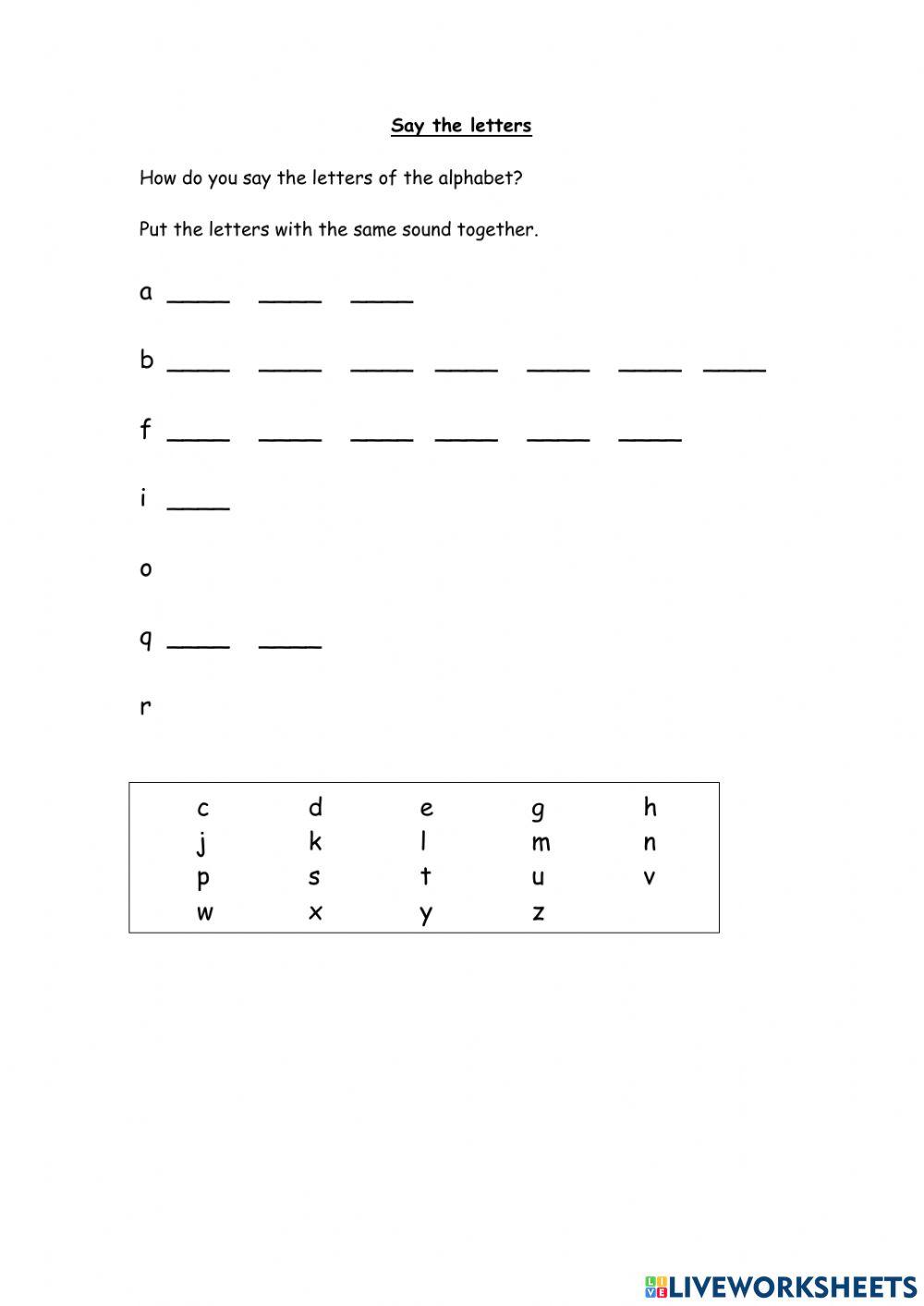 Alphabet Vowel Sounds