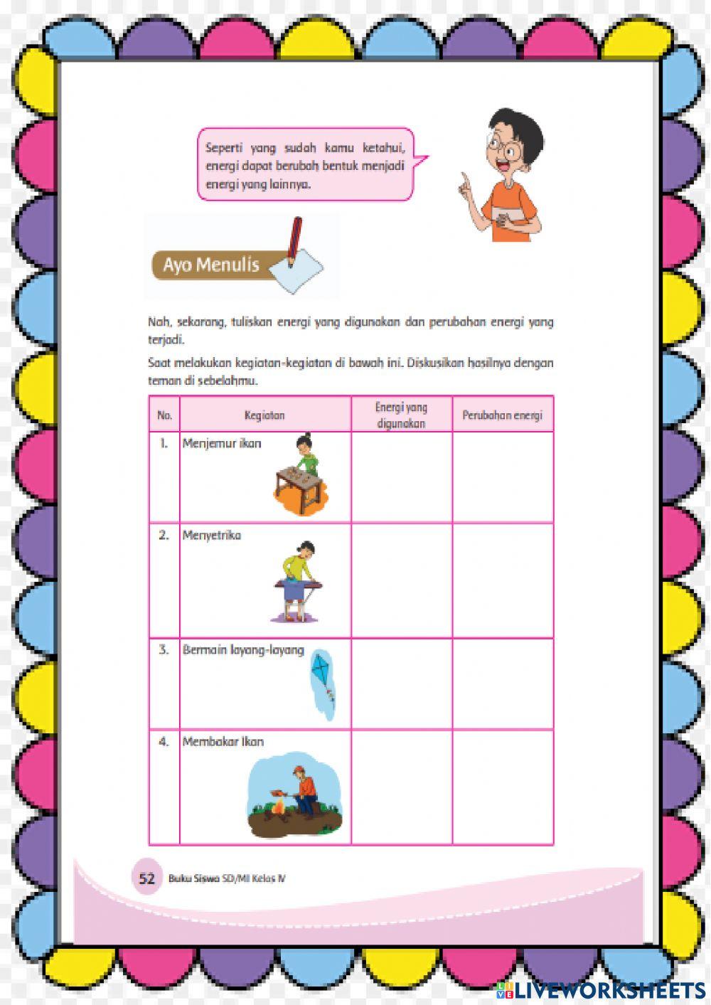 LKPD TEMA 2 Subtema 2 Pembelajaran 1 kelas 4