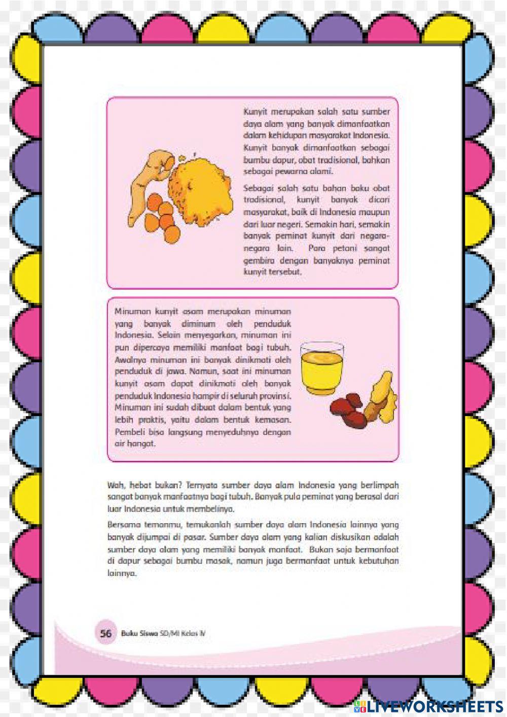 LKPD TEMA 2 Subtema 2 Pembelajaran 1 kelas 4