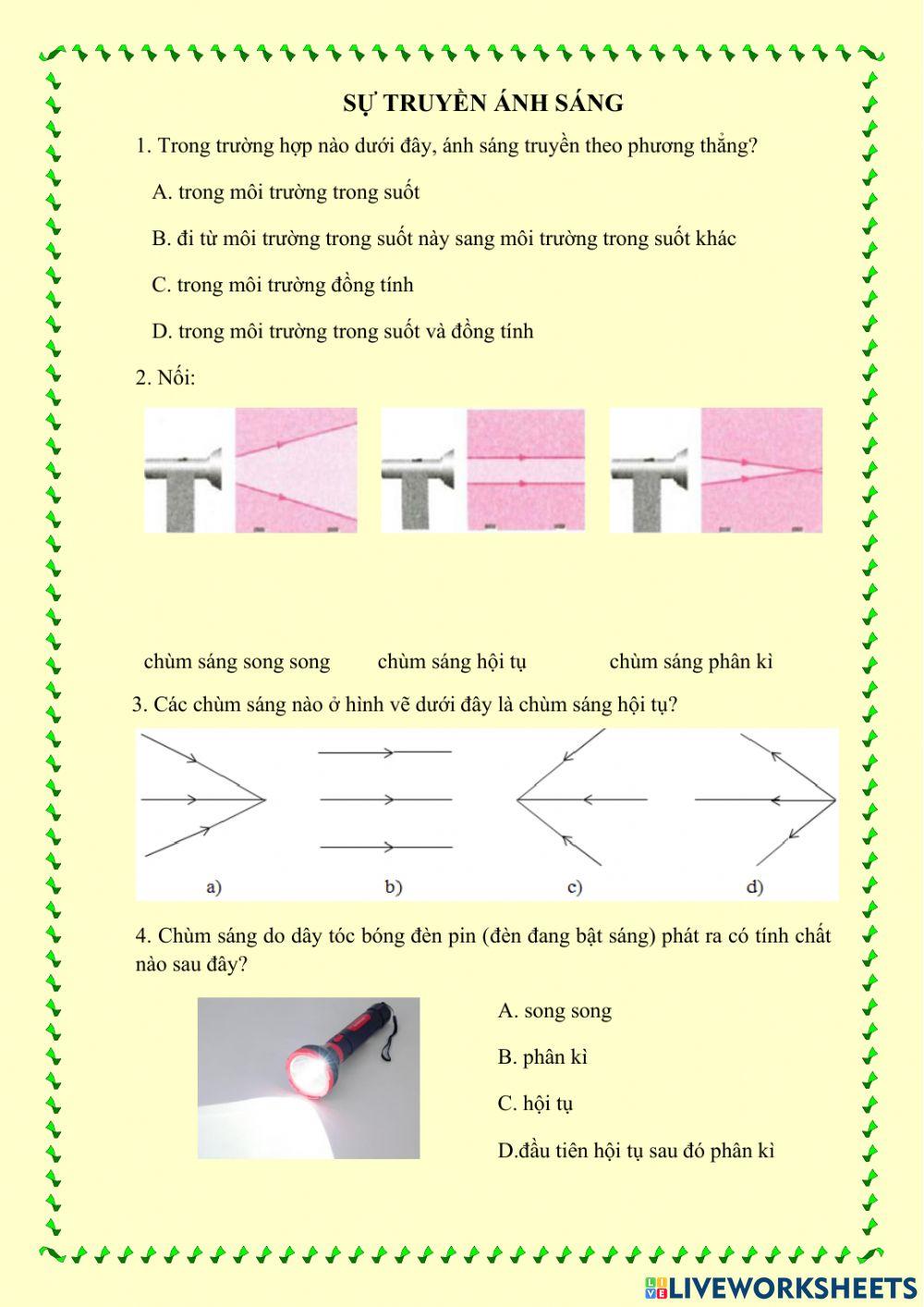Sự truyền ánh sáng