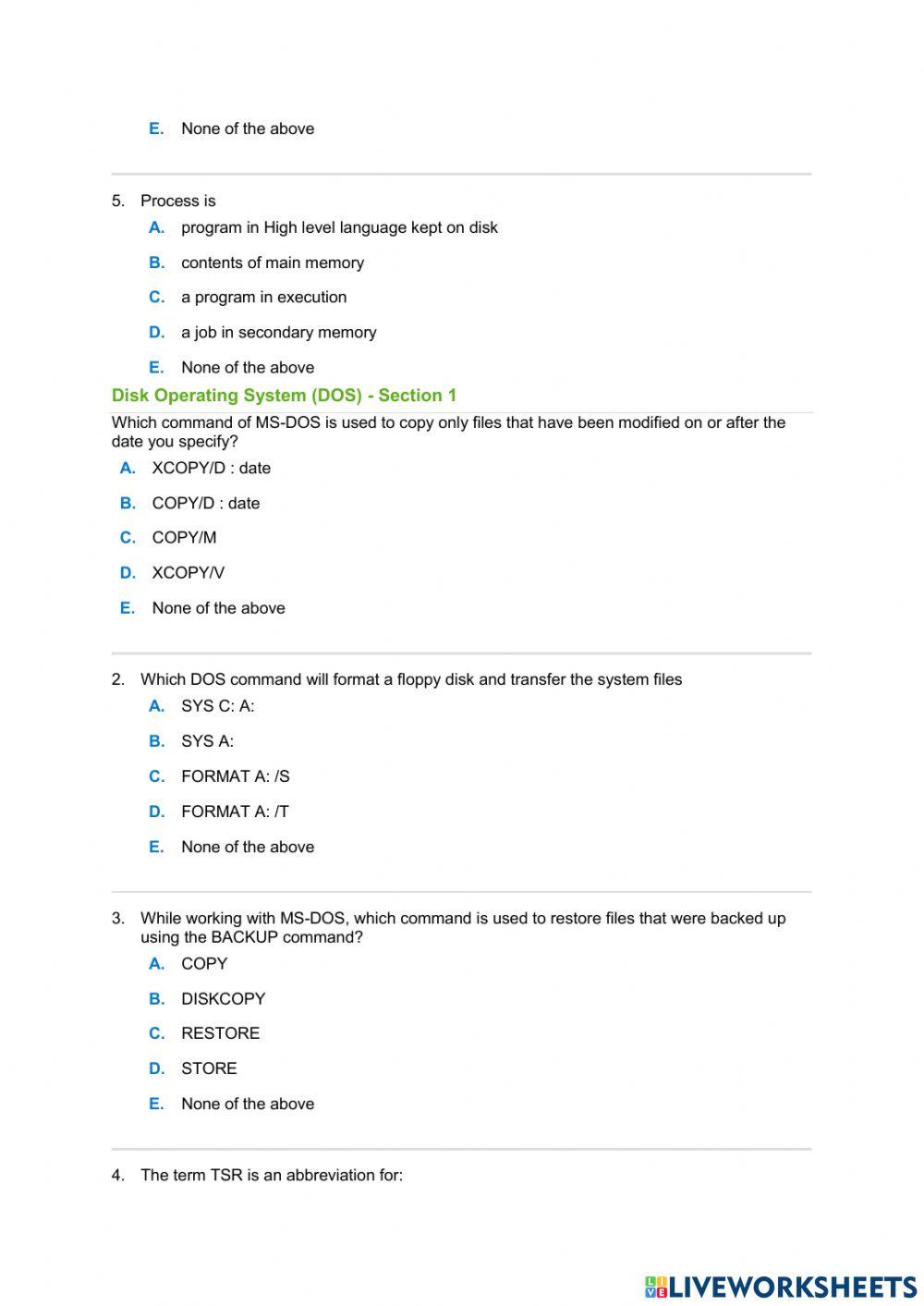 Computer science paper 1 part 2