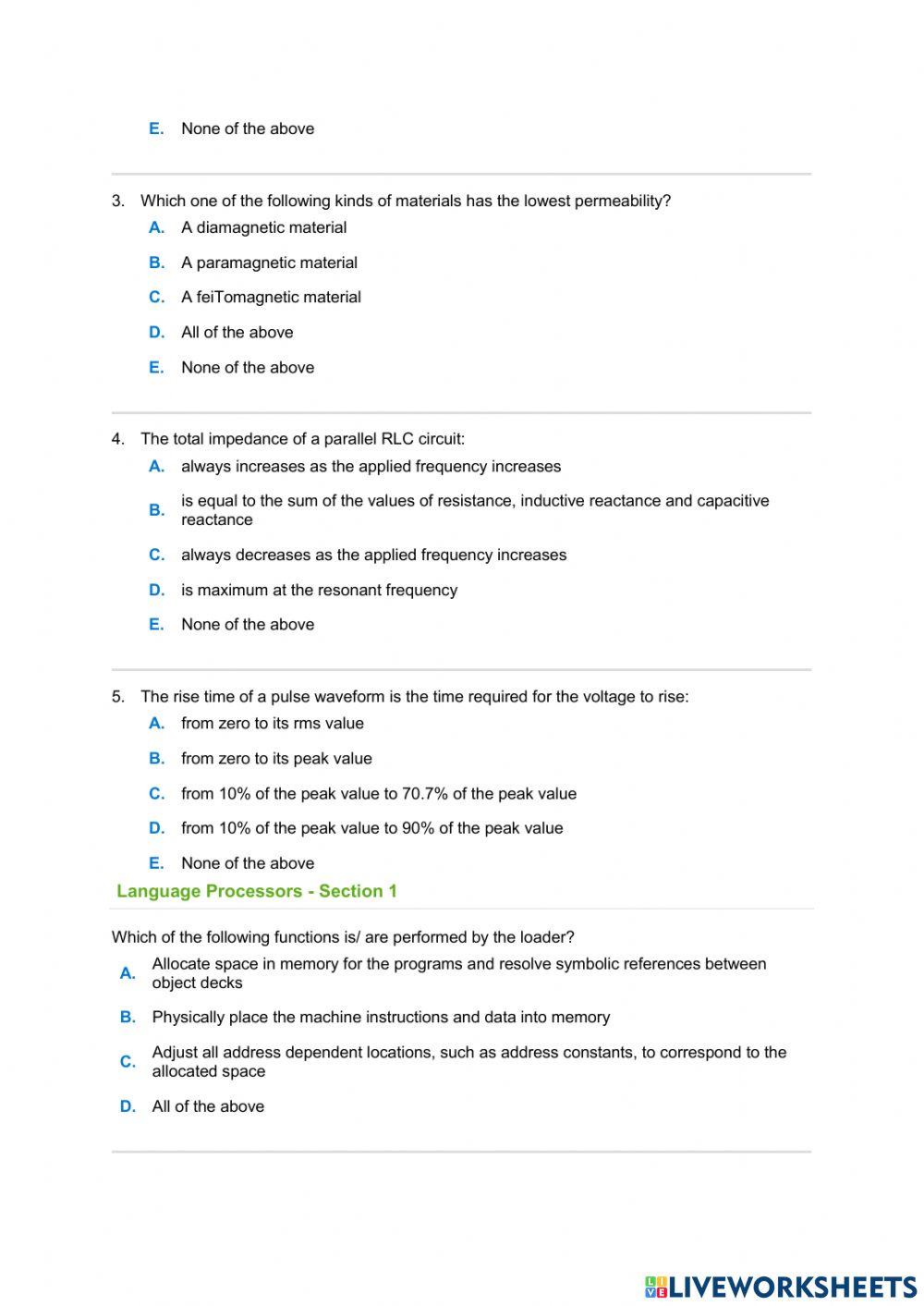 Computer science paper 1 part 3